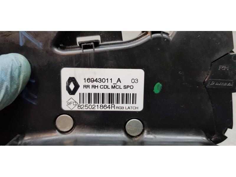 Recambio de cerradura puerta trasera derecha para renault scenic iv edition one referencia OEM IAM 825023014R 825021864R 