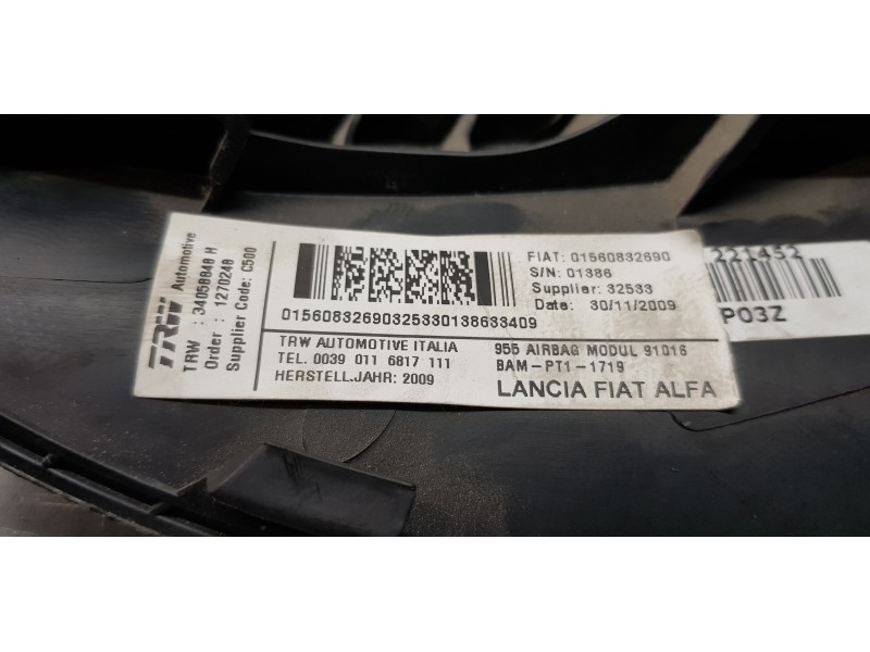 Recambio de kit airbag para alfa romeo mito (145) distinctive referencia OEM IAM 156085661   Recambio de kit airbag para alfa romeo mito (145) distinctive referencia OEM IAM 156085661