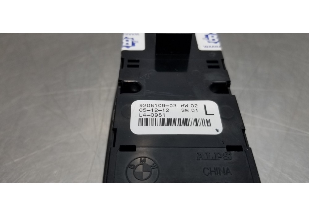 Recambio de mando elevalunas delantero izquierdo para bmw serie 1 lim. (f20) 118d xdrive referencia OEM IAM 61319208109 9208109 