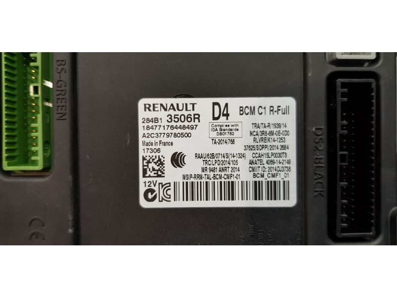 Recambio de modulo confort para renault scenic iv edition one referencia OEM IAM 284B13506R  