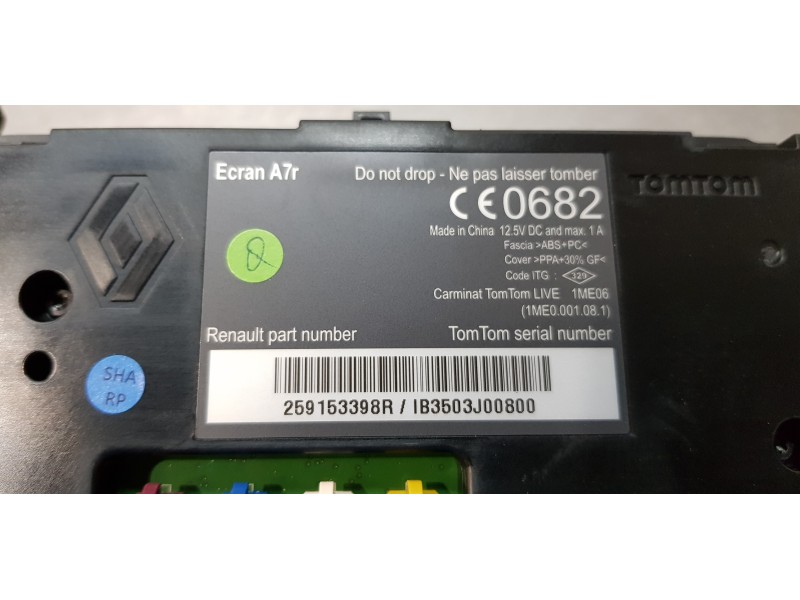 Recambio de pantalla multifuncion para renault scenic iii grand dynamique referencia OEM IAM 259153398R   Recambio de pantalla multifuncion para renault scenic iii grand dynamique referencia OEM IAM 259153398R