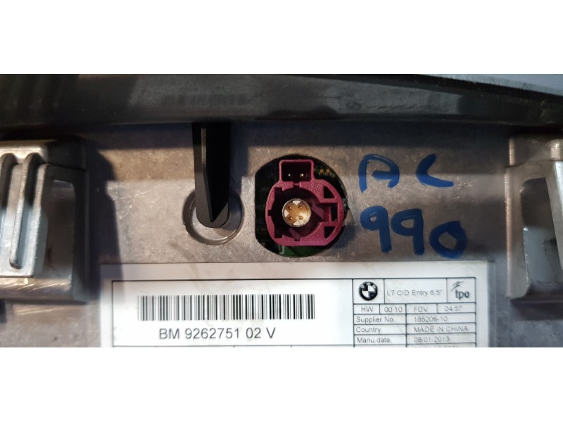 Recambio de pantalla multifuncion para bmw serie 1 lim. (f20) 118d xdrive referencia OEM IAM 65509262751 9262751 