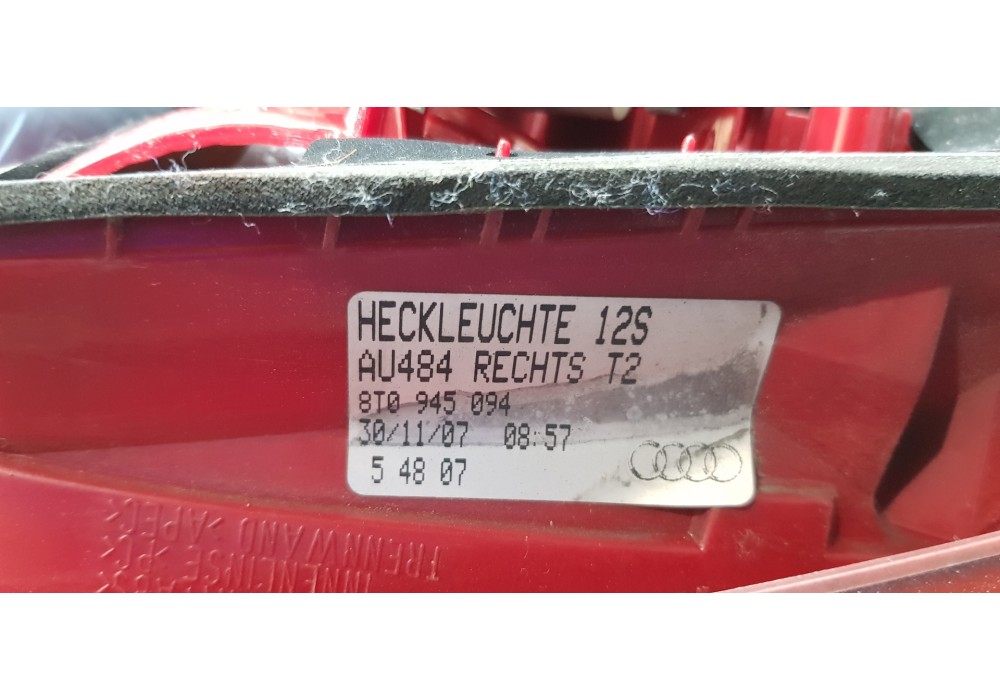 Recambio de piloto trasero derecho interior para audi a5 coupe (8t) 2.7 tdi referencia OEM IAM 8T0945094   Recambio de piloto trasero derecho interior para audi a5 coupe (8t) 2.7 tdi referencia OEM IAM 8T0945094