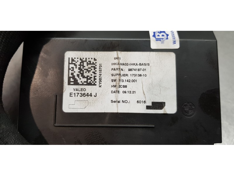 Recambio de centralita aire acondicionado para mini mini 5-trg. (f55) one referencia OEM IAM 64119874187 64119874187 9874187