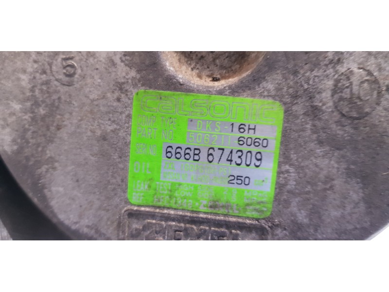 Recambio de compresor aire acondicionado para nissan serena (c23m) 2.3 slx diesel referencia OEM IAM 5062116060   Recambio de compresor aire acondicionado para nissan serena (c23m) 2.3 slx diesel referencia OEM IAM 5062116060
