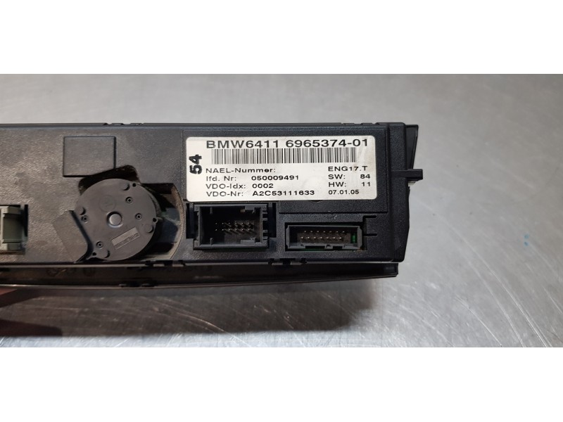 Recambio de mando climatizador para bmw serie 1 berlina (e81/e87) 118i referencia OEM IAM 64116965374   Recambio de mando climatizador para bmw serie 1 berlina (e81/e87) 118i referencia OEM IAM 64116965374