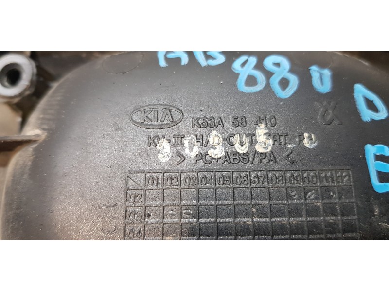 Recambio de maneta exterior delantera derecha para kia carnival ii 2.9 cdri executive referencia OEM IAM K53A58410   Recambio de maneta exterior delantera derecha para kia carnival ii 2.9 cdri executive referencia OEM IAM K53A58410