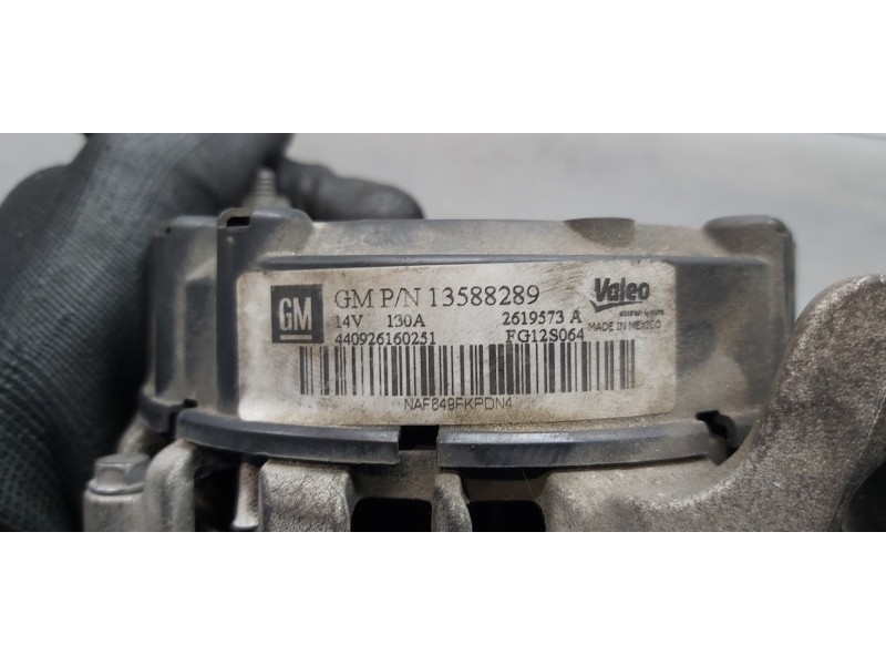 Recambio de alternador para opel mokka selective referencia OEM IAM 13588289 2619573A  Recambio de alternador para opel mokka selective referencia OEM IAM 13588289 2619573A