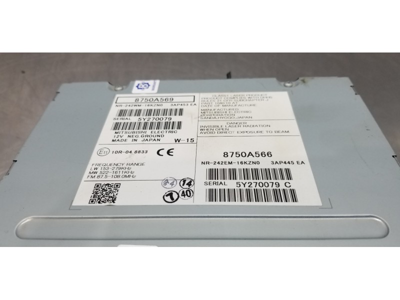 Recambio de pantalla multifuncion para mitsubishi outlander (gf0) phev kaiteki 4wd referencia OEM IAM 8750A566  