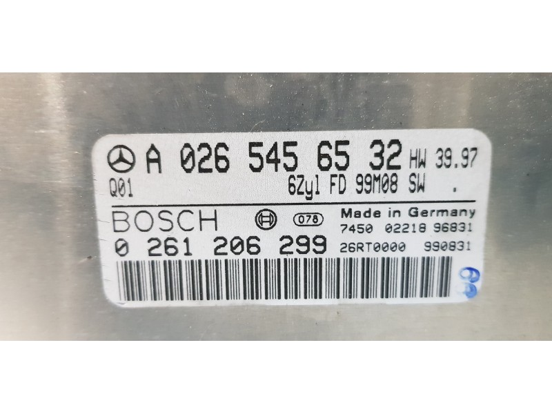 Recambio de centralita motor uce para mercedes clase s (w220) berlina 320 (220.065) referencia OEM IAM A0265456532  