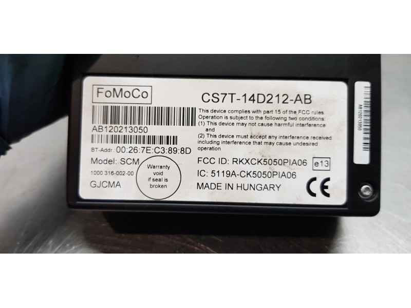 Recambio de modulo electronico para ford fiesta (cb1) ambiente referencia OEM IAM CS7T14D212AB   Recambio de modulo electronico para ford fiesta (cb1) ambiente referencia OEM IAM CS7T14D212AB