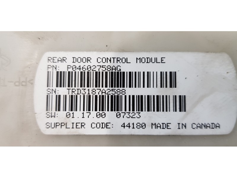 Recambio de modulo electronico para chrysler grand voyager limited referencia OEM IAM P04602758AG  