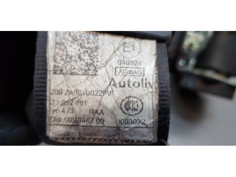 Recambio de cinturon seguridad delantero izquierdo para skoda superb combi (3t5) ambition referencia OEM IAM 3T1857701   Recambio de cinturon seguridad delantero izquierdo para skoda superb combi (3t5) ambition referencia OEM IAM 3T1857701