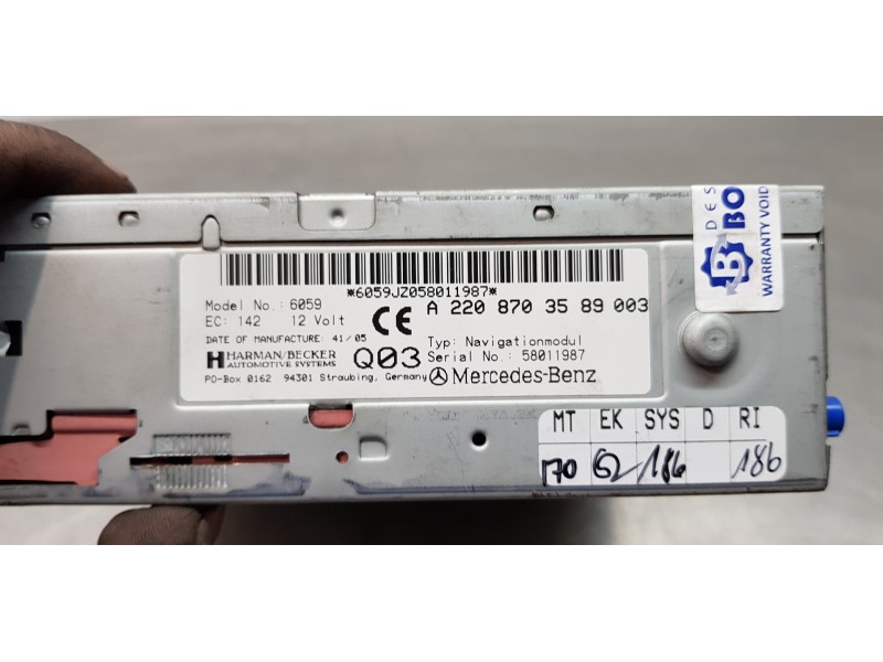 Recambio de sistema navegacion gps para mercedes clase cls (w219) 350 (219.356) referencia OEM IAM A2208703589  