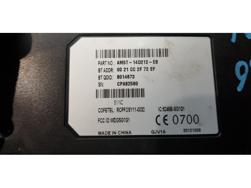 Recambio de modulo electronico para ford c-max titanium referencia OEM IAM AM5T14D212EB   Recambio de modulo electronico para ford c-max titanium referencia OEM IAM AM5T14D212EB