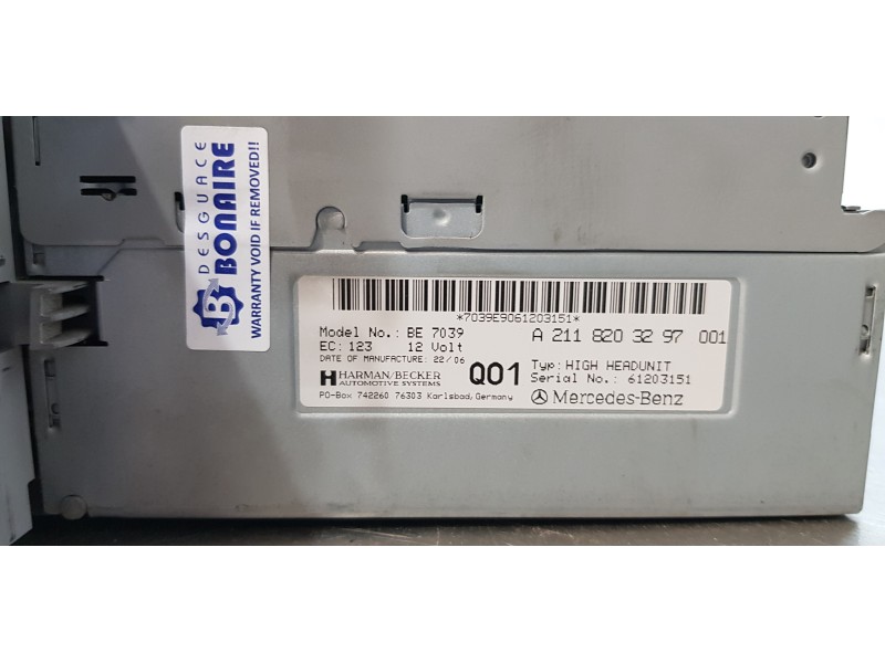 Recambio de sistema navegacion gps para mercedes clase cls (w219) 350 cgi (219.357) referencia OEM IAM A2118203297  