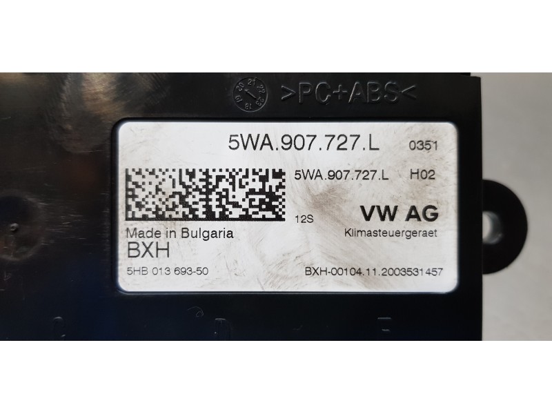 Recambio de centralita aire acondicionado para volkswagen caddy furgón/kombi kasten bmt referencia OEM IAM 5WA907727L   Recambio de centralita aire acondicionado para volkswagen caddy furgón/kombi kasten bmt referencia OEM IAM 5WA907727L