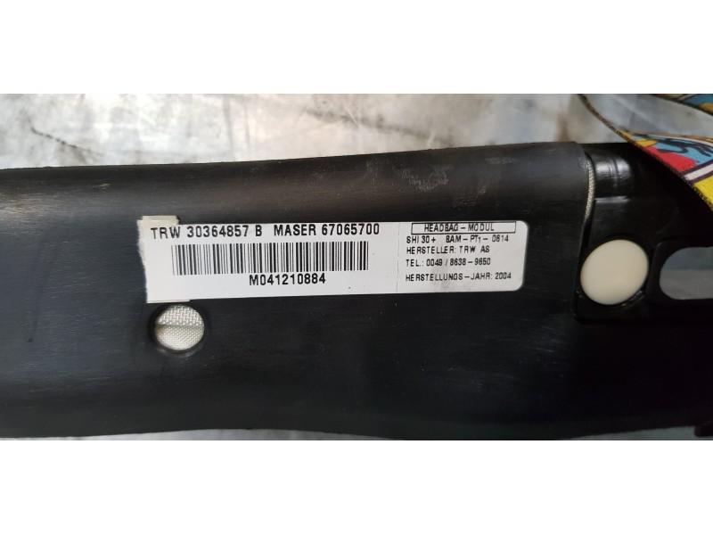 Recambio de airbag cortina delantero izquierdo para maserati quattroporte básico referencia OEM IAM 67065700  