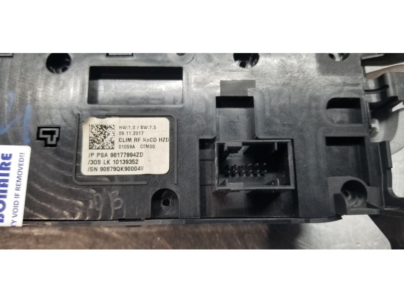 Recambio de mando climatizador para peugeot 308 sw access referencia OEM IAM 98177994ZD  