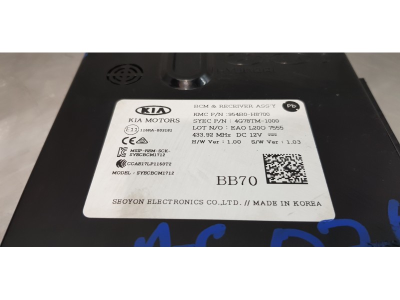 Recambio de modulo electronico para kia rio (yb) drive referencia OEM IAM 954B0H8700   Recambio de modulo electronico para kia rio (yb) drive referencia OEM IAM 954B0H8700