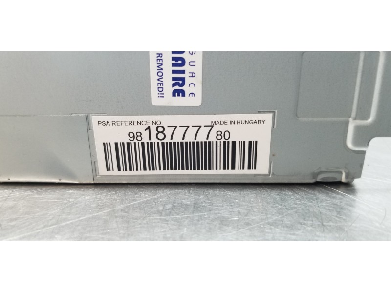 Recambio de sistema audio / radio cd para peugeot 308 sw access referencia OEM IAM 9818777780   Recambio de sistema audio / radio cd para peugeot 308 sw access referencia OEM IAM 9818777780
