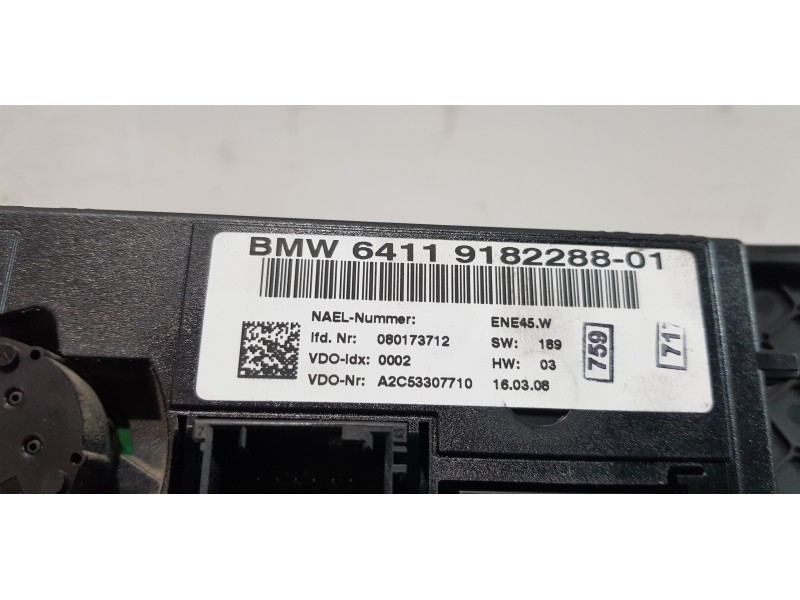 Recambio de mando climatizador para bmw serie 3 cabrio (e93) 325d referencia OEM IAM 64119182288  