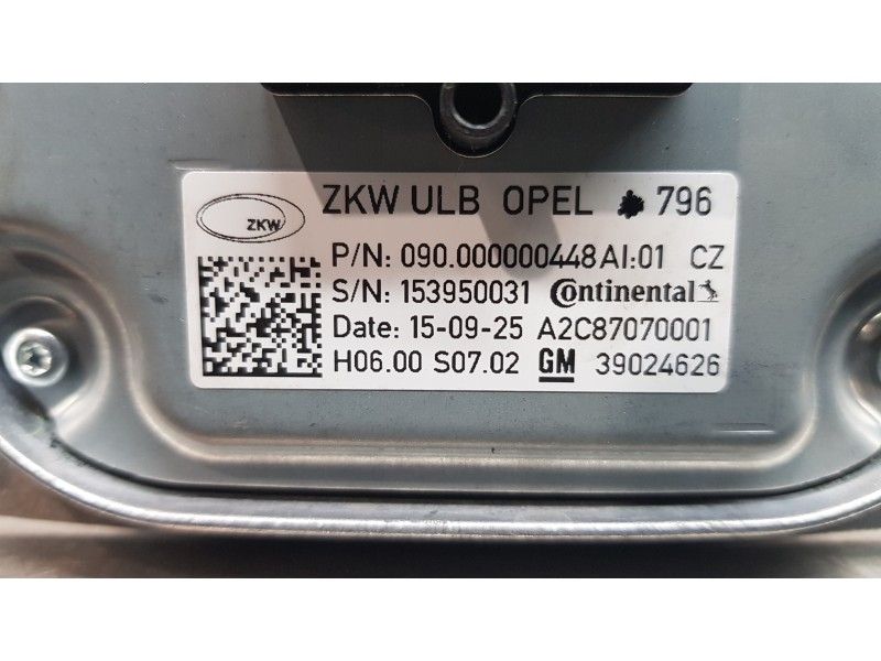Recambio de centralita faros xenon para opel astra k lim. 5türig business referencia OEM IAM 39024626  