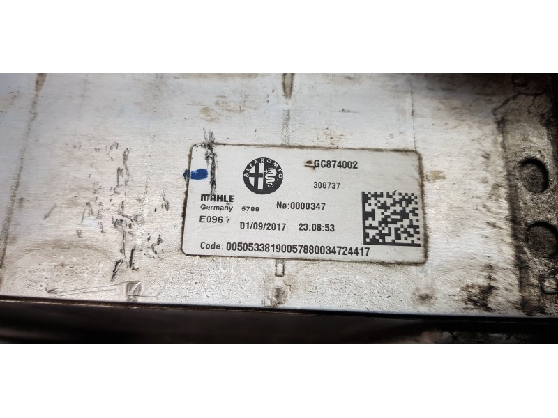 Recambio de intercooler para alfa romeo stelvio (630) basis q4 referencia OEM IAM 50533819 0050533819 