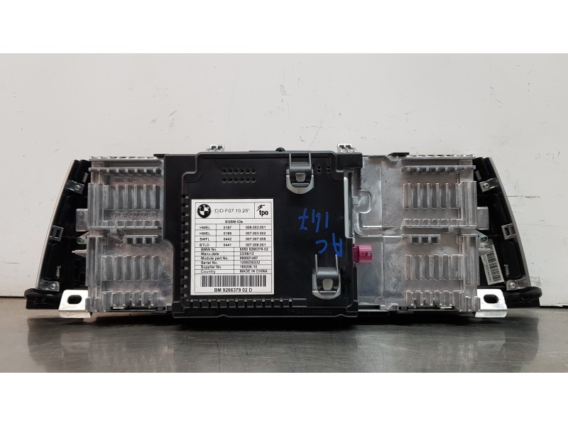 Recambio de pantalla multifuncion para bmw serie 5 gran turismo (f07) 530d xdrive referencia OEM IAM 65509266379  