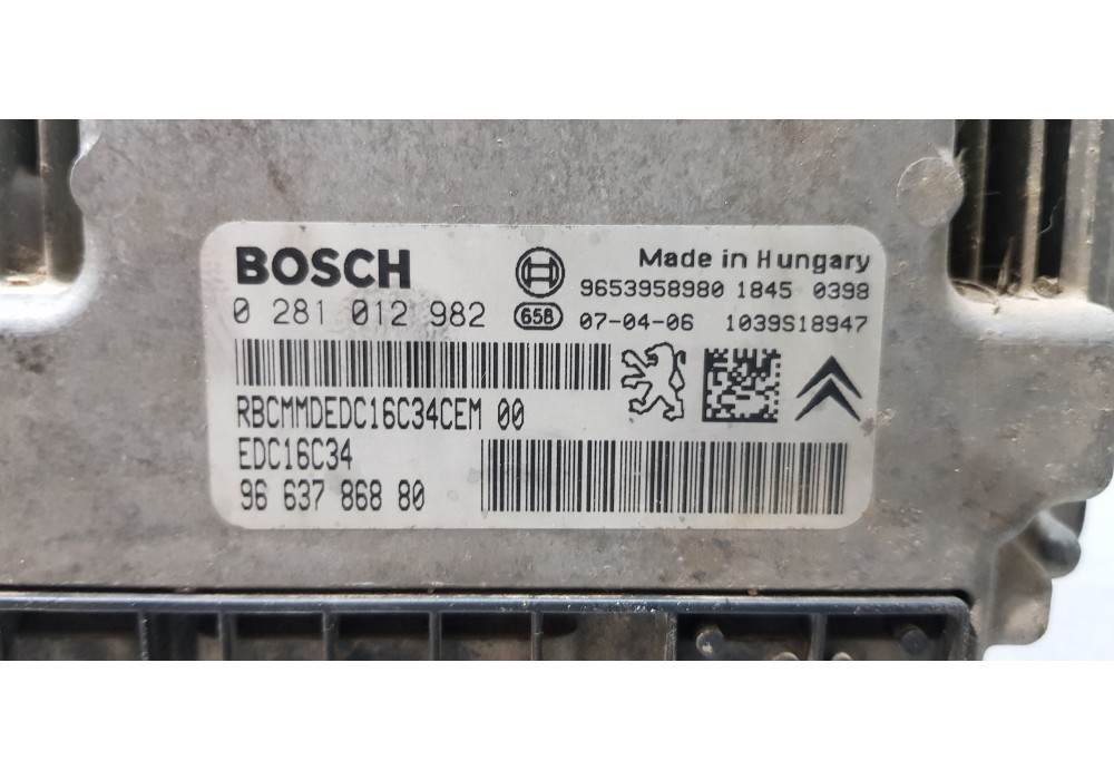 Recambio de centralita motor uce para citroen jumpy hdi 90 27 l1h1 furg. referencia OEM IAM 9663786880  