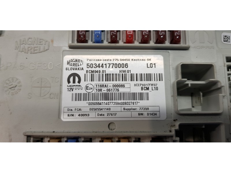 Recambio de modulo confort para alfa romeo stelvio (630) basis q4 referencia OEM IAM 50559342 503441770006 