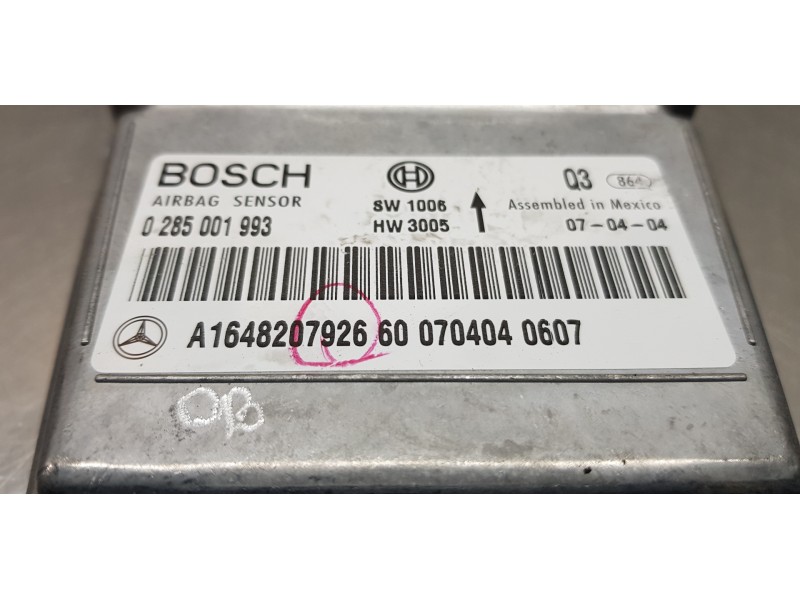Recambio de centralita airbag para mercedes clase m (w164) 4matic referencia OEM IAM A1648207926 0285001993 