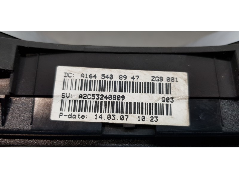 Recambio de cuadro instrumentos para mercedes clase m (w164) 4matic referencia OEM IAM A1645408947 A2C53240809 