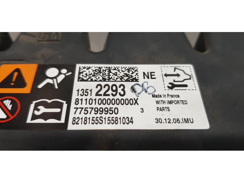 Recambio de kit airbag para opel zafira (c) family start/stop referencia OEM IAM    Recambio de kit airbag para opel zafira (c) family start/stop referencia OEM IAM