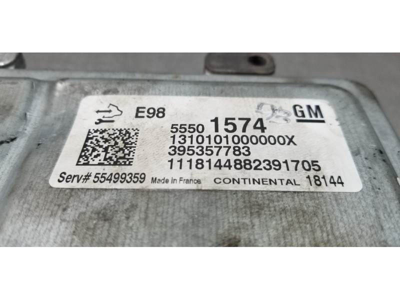 Recambio de centralita motor uce para opel zafira (c) family start/stop referencia OEM IAM 55501574 395357783  Recambio de centralita motor uce para opel zafira (c) family start/stop referencia OEM IAM 55501574 395357783