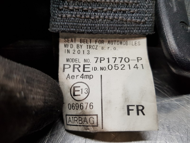 Recambio de cinturon seguridad delantero derecho para toyota auris active referencia OEM IAM 7321002460C2 7302302040  Recambio de cinturon seguridad delantero derecho para toyota auris active referencia OEM IAM 7321002460C2 7302302040