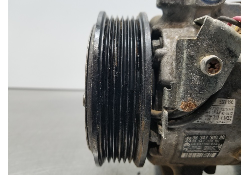 Recambio de compresor aire acondicionado para citroen ds 7 crossback bluehdi referencia OEM IAM 9834730080 9834730480 GE44174083