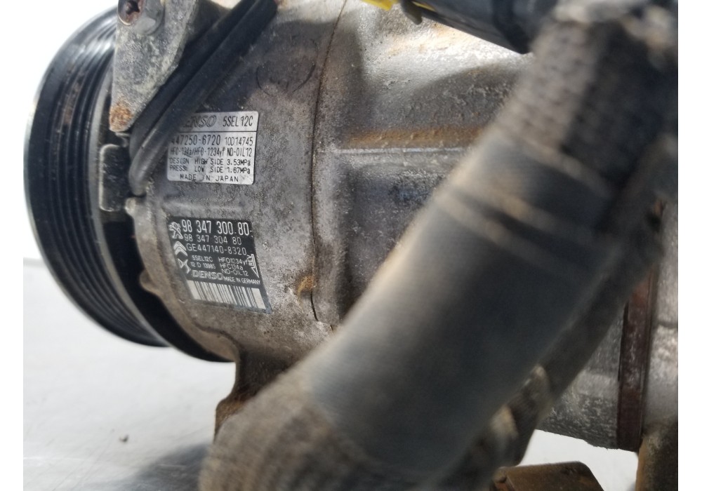 Recambio de compresor aire acondicionado para citroen ds 7 crossback bluehdi referencia OEM IAM 9834730080 9834730480 GE44174083