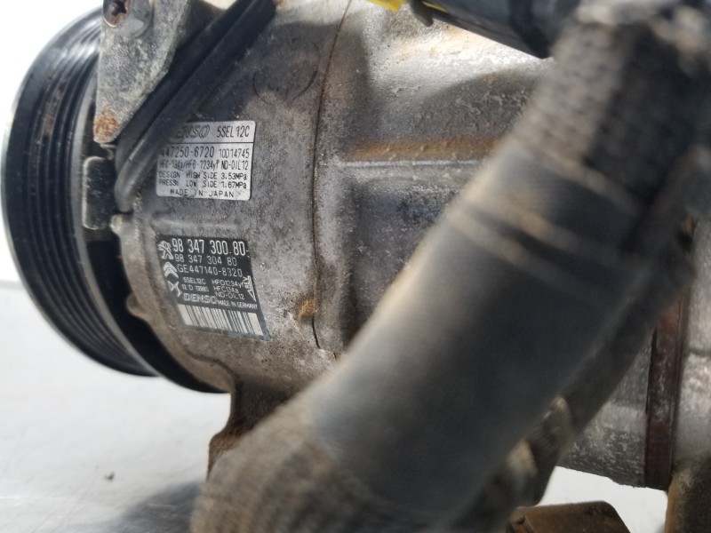 Recambio de compresor aire acondicionado para citroen ds 7 crossback bluehdi referencia OEM IAM 9834730080 9834730480 GE44174083