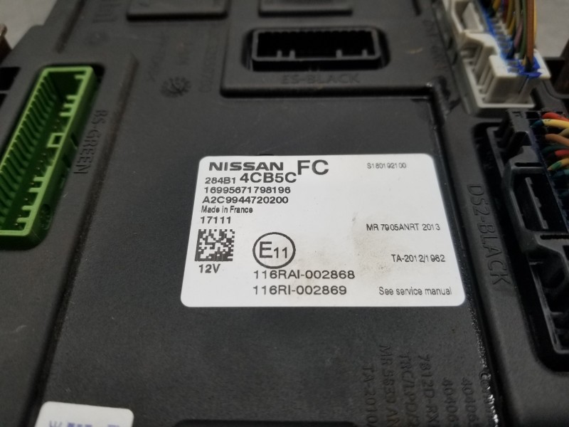 Recambio de modulo confort para nissan qashqai (j11) vision referencia OEM IAM 284B14CB5C  