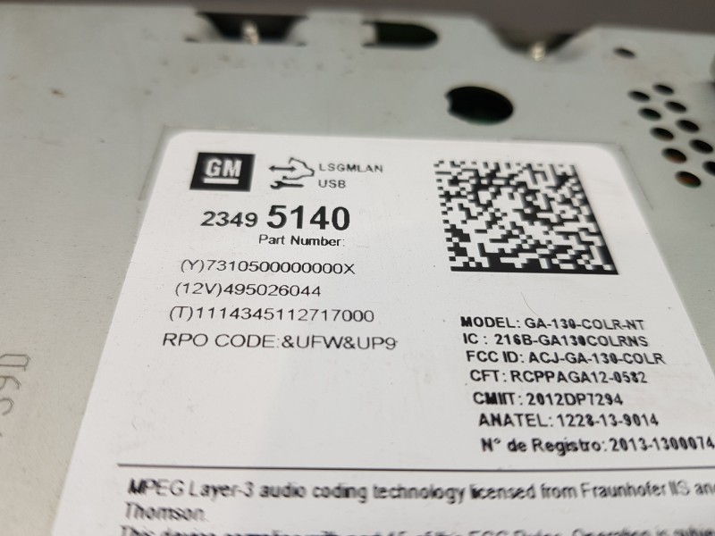 Recambio de sistema audio / radio cd para opel astra j sports tourer selective referencia OEM IAM 23495140 13397126 13435148