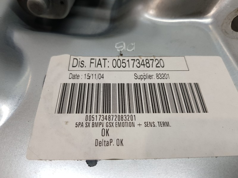 Recambio de elevalunas delantero izquierdo para lancia musa (184) 1.9 jtd platino referencia OEM IAM 71734870 00517348720 468412