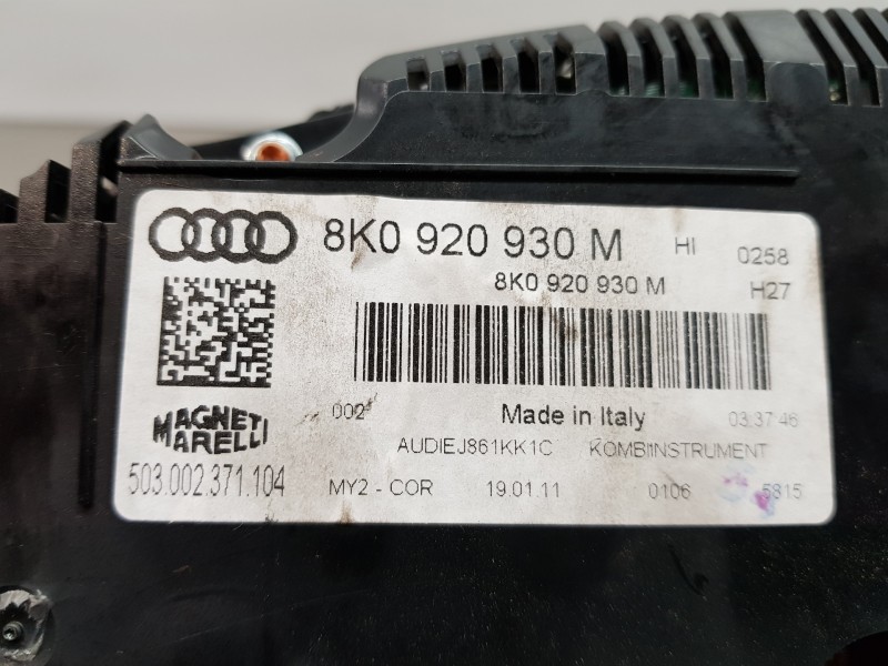 Recambio de cuadro instrumentos para audi a4 ber. (b8) premium referencia OEM IAM 8K0920930M 503002371104  Recambio de cuadro instrumentos para audi a4 ber. (b8) premium referencia OEM IAM 8K0920930M 503002371104