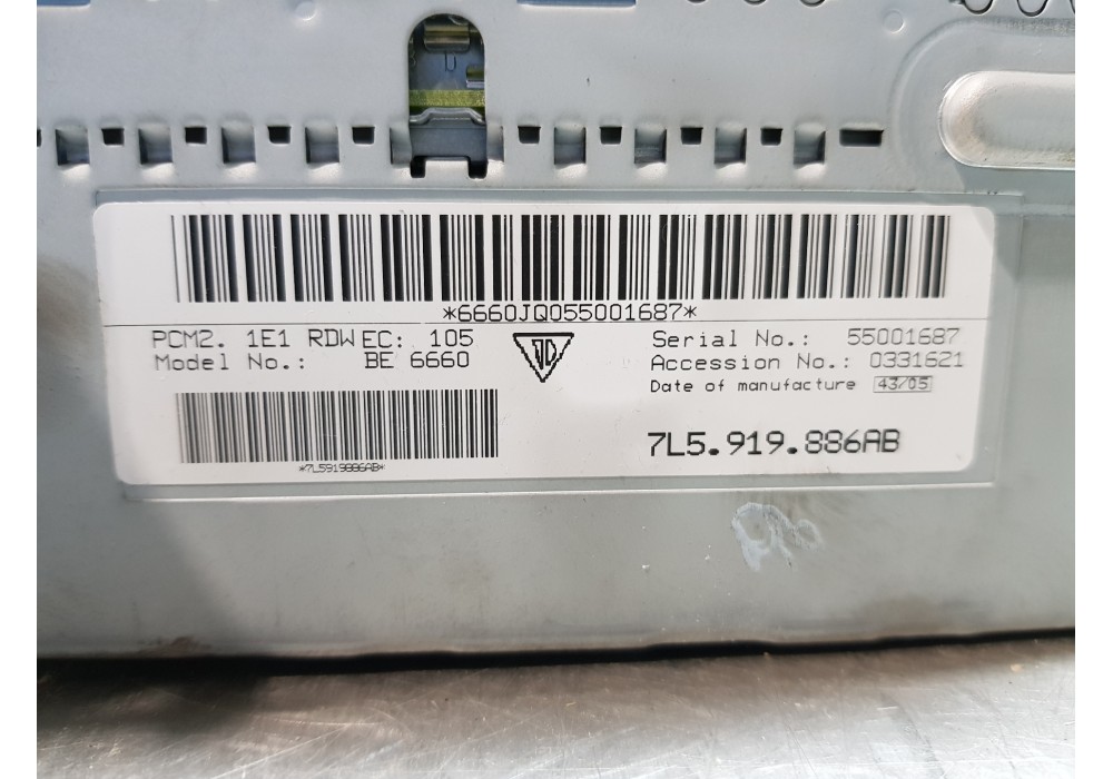 Recambio de pantalla multifuncion para porsche cayenne (typ 9pa) básico referencia OEM IAM 7L5919886AB  