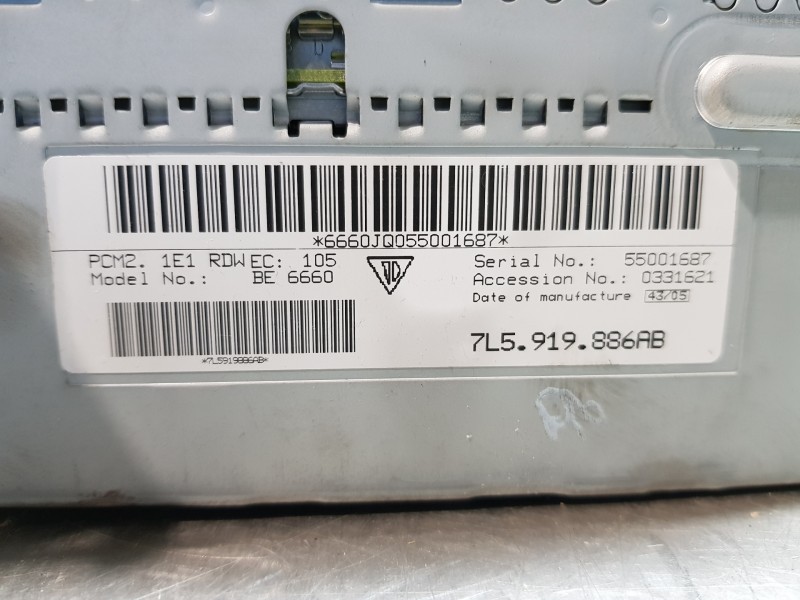 Recambio de pantalla multifuncion para porsche cayenne (typ 9pa) básico referencia OEM IAM 7L5919886AB  