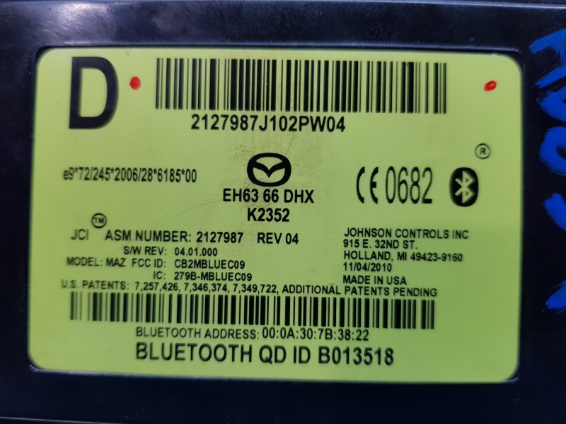 Recambio de modulo electronico para mazda cx-7 (er) active referencia OEM IAM EH6366DHX  