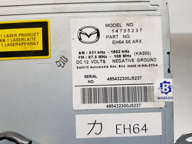 Recambio de sistema audio / radio cd para mazda cx-7 (er) active referencia OEM IAM EH6466ARX  