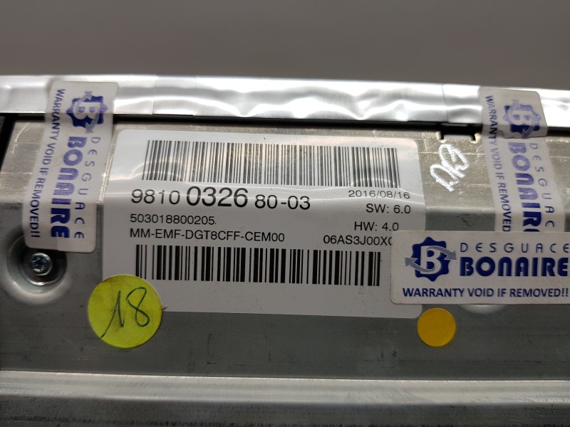 Recambio de pantalla multifuncion para peugeot 3008 gt line referencia OEM IAM 9810032680   Recambio de pantalla multifuncion para peugeot 3008 gt line referencia OEM IAM 9810032680