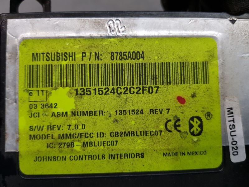 Recambio de modulo electronico para mitsubishi outlander (cw0) intense referencia OEM IAM 8785A004   Recambio de modulo electronico para mitsubishi outlander (cw0) intense referencia OEM IAM 8785A004