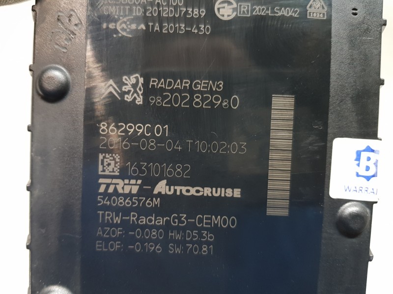 Recambio de modulo electronico para peugeot 3008 gt line referencia OEM IAM 9820282980   Recambio de modulo electronico para peugeot 3008 gt line referencia OEM IAM 9820282980